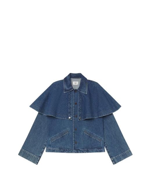 FRAME Blue Cape Denim Jacket