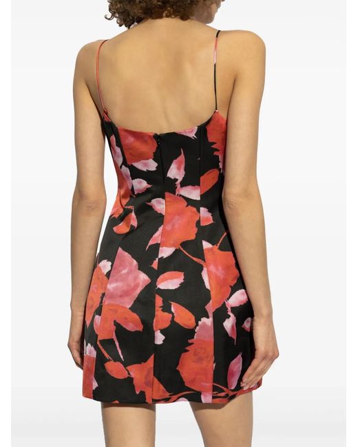Blumarine Red Floral Mini Dress