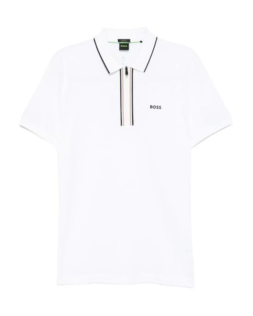 Polo Con Applicazione di Boss in White da Uomo