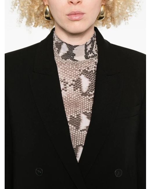 Forte_forte Black Double-Breasted Blazer