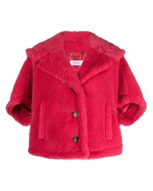 Max Mara Pink Short-sleeved Wool Jacket