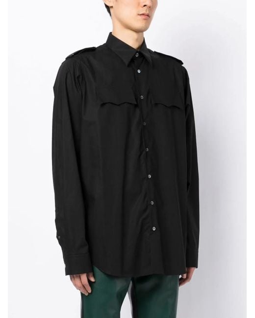 Raf Simons Button-Up Shirt in het Black