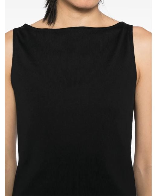 Agnes B. Black Leopard Tank Top