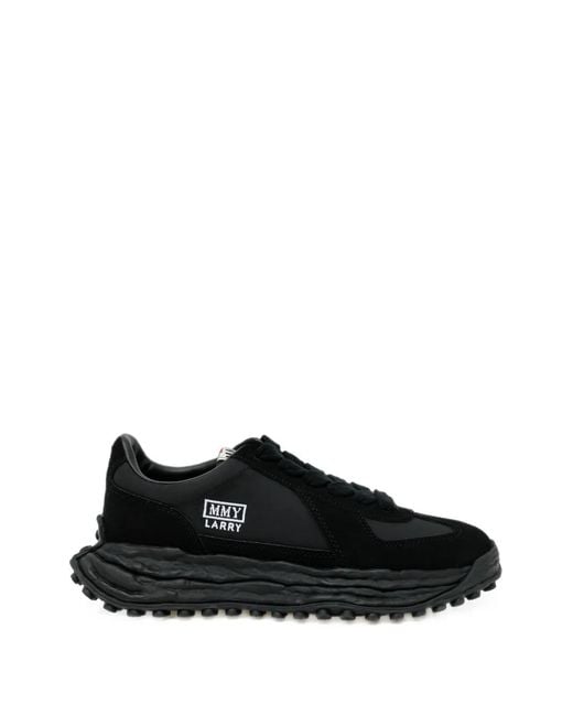 Maison Mihara Yasuhiro Black Panelled Leather Sneakers for men