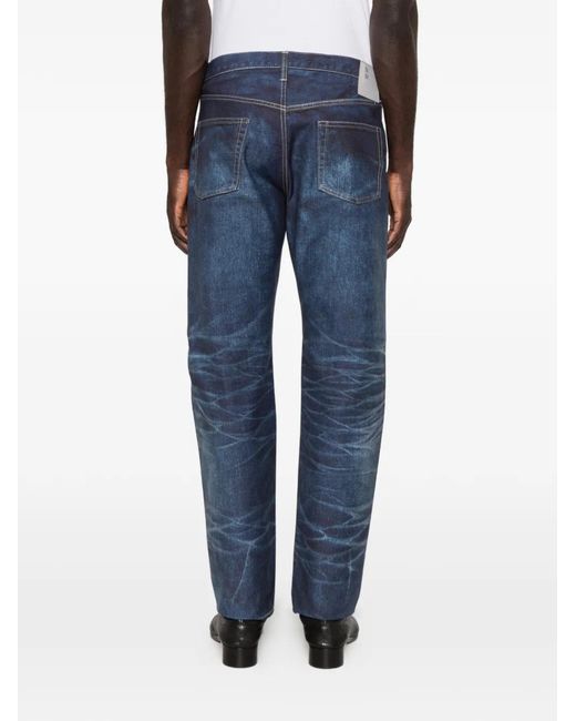 Pantalones Con Efecto Desgastado Junya Watanabe de hombre de color Blue