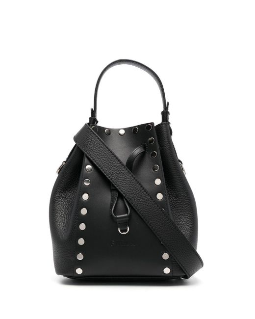 Furla Leather Miastella Bucket Bag in Black | Lyst Canada