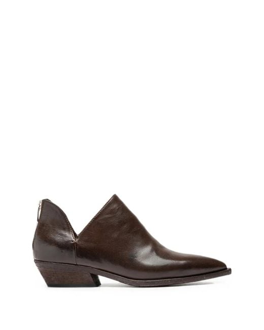 Officine Creative Brown Noelie Dd 106 Leather Ankle Boots