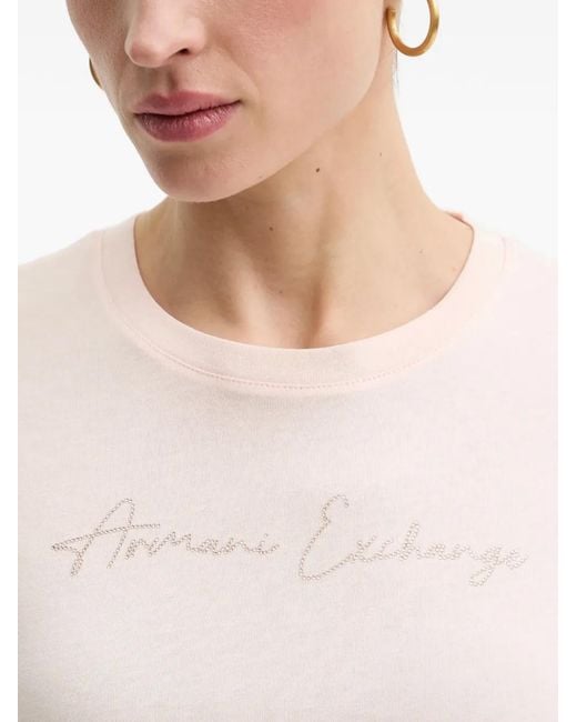 ARMANI EXCHANGE White Short-Sleeve T-Shirt