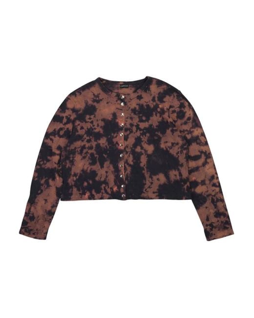 CALLIPYGIAN Red Bleached Snap Cardigan
