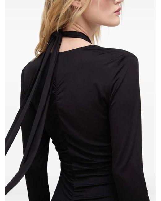 Bruuns Bazaar Black Halterneck Long-Sleeve Dress