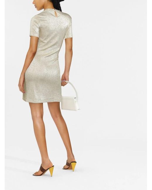 Rabanne Natural Robe Short Dress Silver/gold