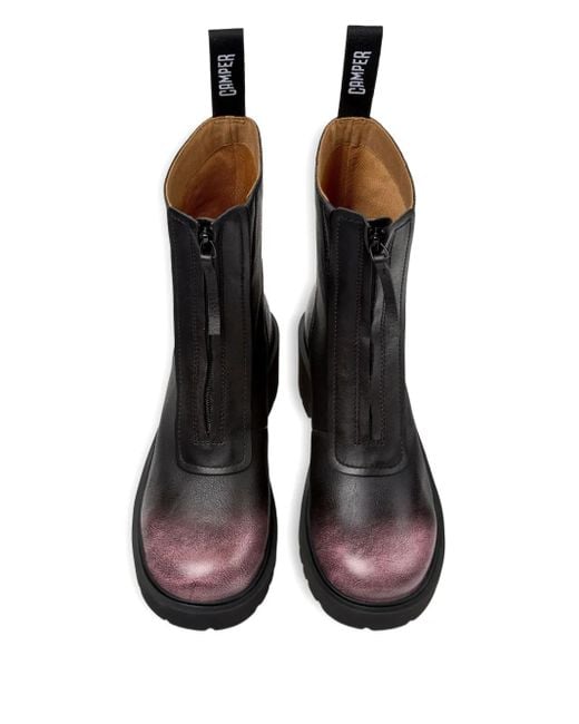 Camper Black Milah Plateau-Stiefeletten Mit Reißverschluss 54Mm