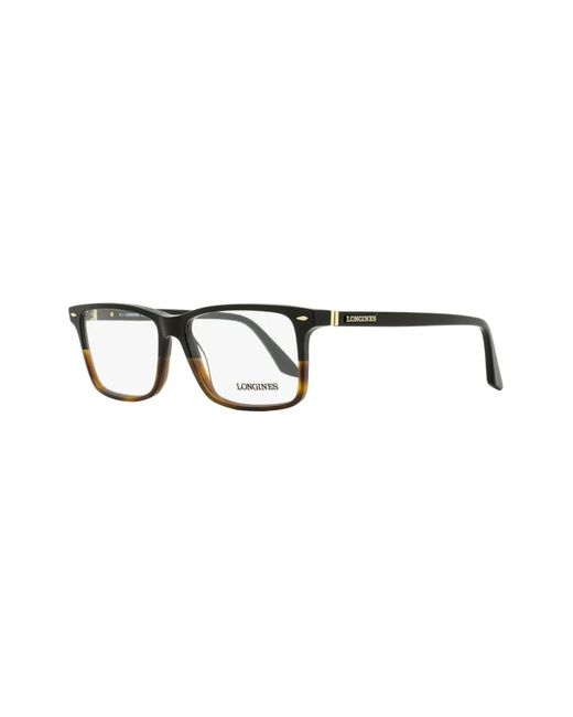 Longines Brown Two-Tone Rectangle-Frame Glasses for men
