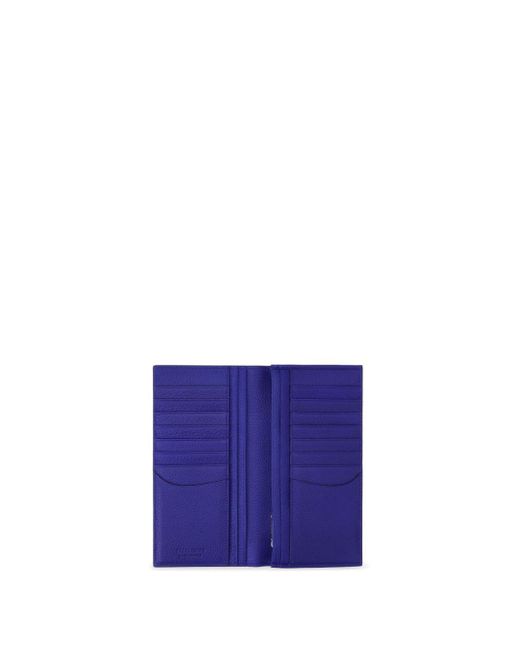 Ferragamo Blue Two-tone Leather Wallet for men