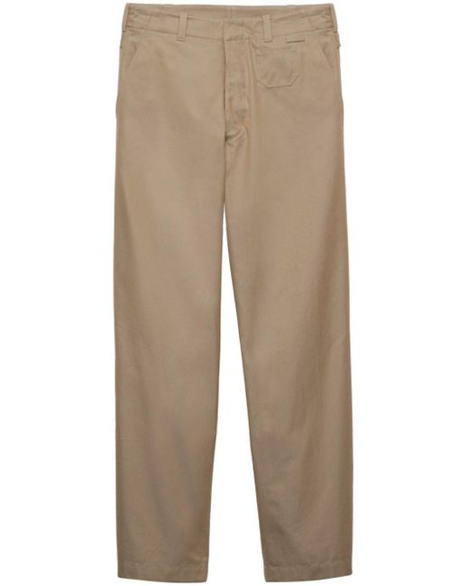 Prada Natural Wide-Leg Cotton Trousers for men