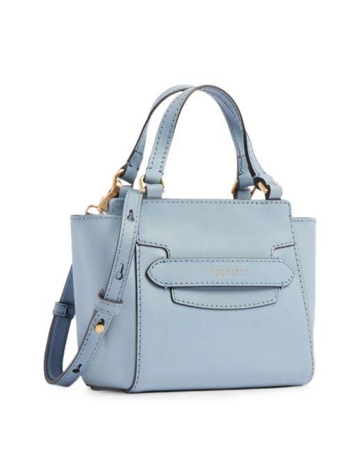 The Bridge Blue Leather Shoulder Bag