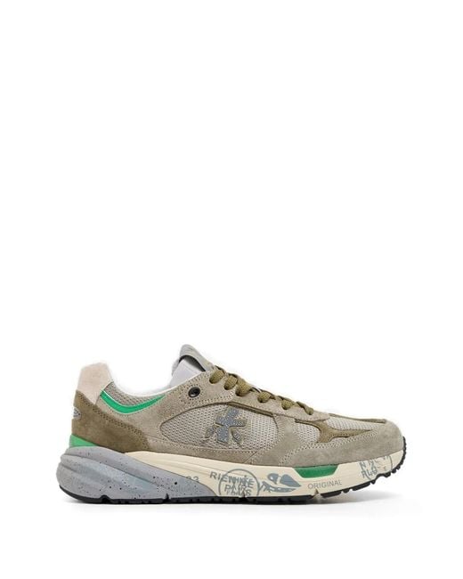 Premiata White Baskets À Logo Appliqué for men