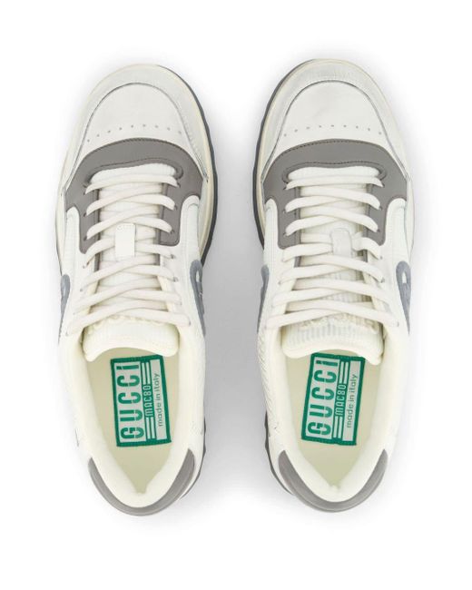 Sneakers Pelle Beige Grigio di Gucci in White da Uomo