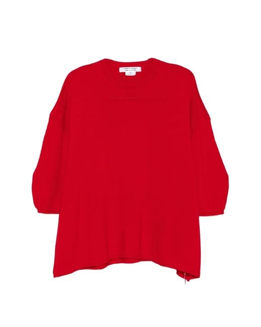 Comme des Garçons Red Exposed-Seam Sweater