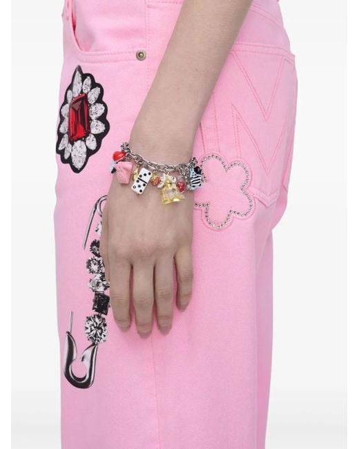 Marc Jacobs White The Sticker Charm Statement Bracelet