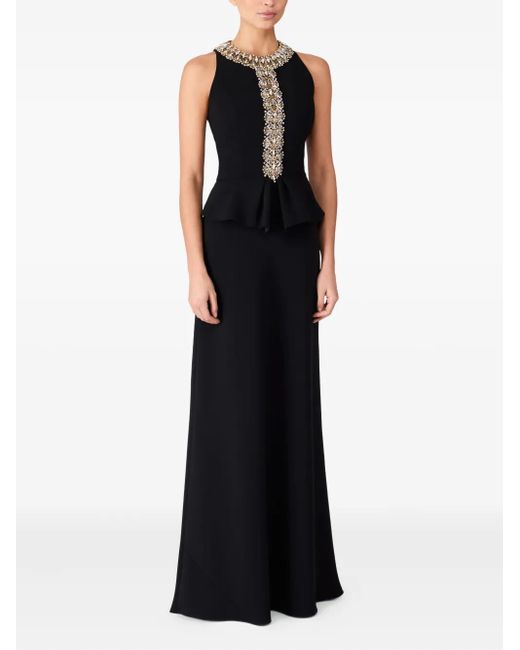 Jenny Packham Black Sulphice Maxi Dress