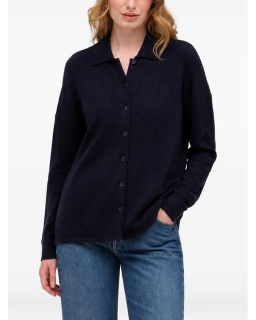 Chinti & Parker Blue Button-Down Collared Cardigan