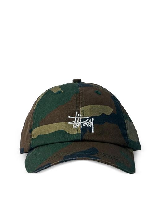 Stussy Green Logo-Embroidered Baseball Cap for men