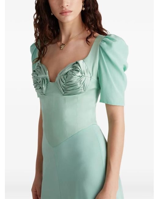 Violante Nessi Green Baccarat Silk Maxi Dress