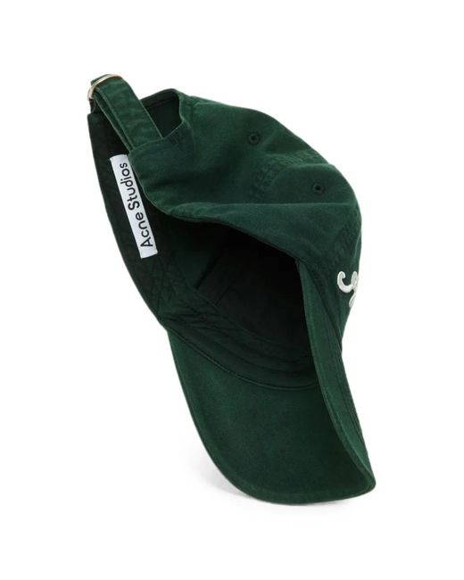 Acne Green Embroidered Logo Cap