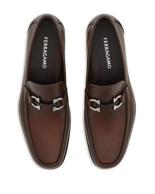 メンズ Ferragamo ガンチーニ ローファー Brown