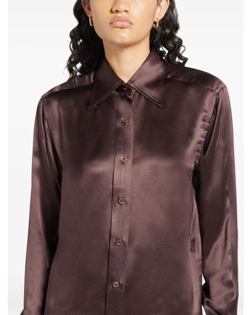 Tom Ford Zijden Blouse in het Purple
