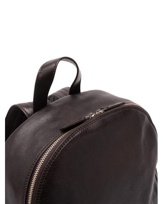 Orciani Black Lagoon Leather Backpack for men
