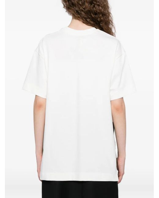 Litkovskaya White Asymmetric Cotton T-Shirt