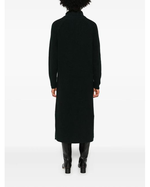Marc O' Polo Black Turtleneck Raglan-Sleeve Midi Dress