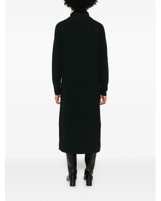 Marc O' Polo Midi-Jurk Met Col En Raglan Mouwen in het Black