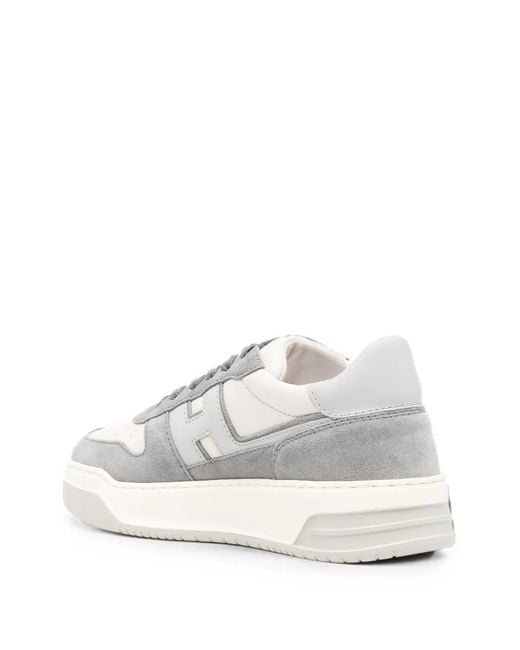 Hogan White Logo-Patch Sneakers
