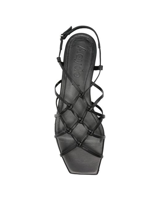 Aeyde White Anisa Strappy Leather Sandals
