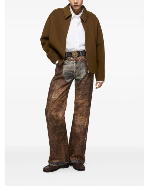 Acne Brown Zip-Front Jacket for men