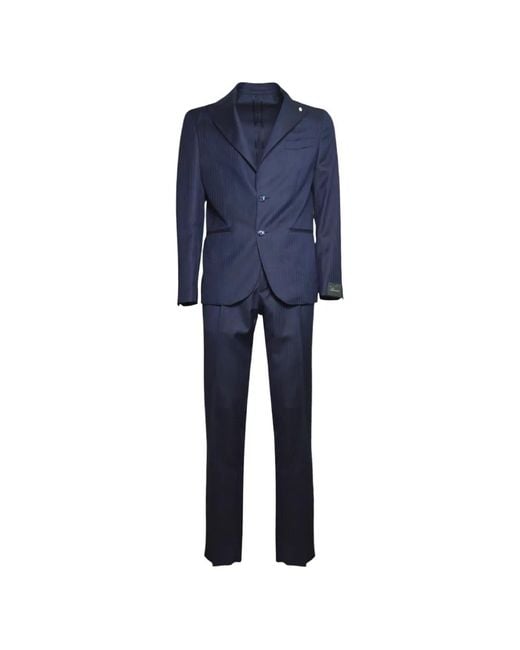 Brando Blue Pinstripe Single-Breasted Suit for men