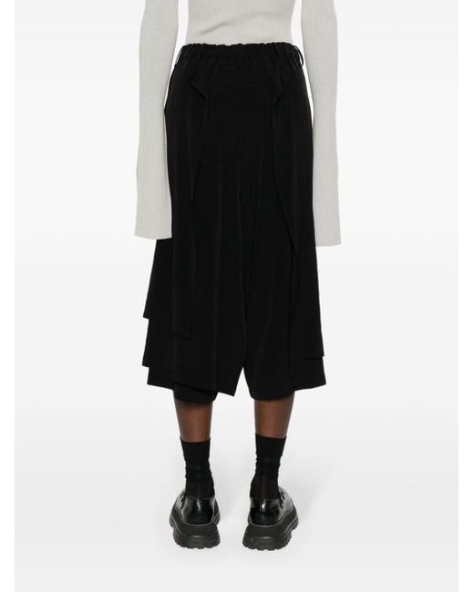 Pantalones anchos estilo capri Yohji Yamamoto de color Black