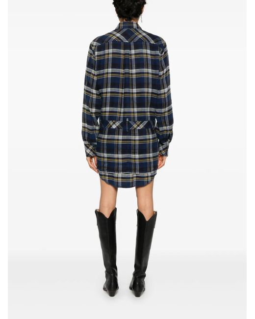 DSquared² Black Plaid-Check Mini Dress