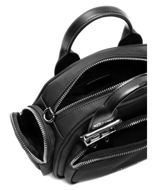 Bolso shopper con logo estampado Ganni de color Black