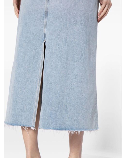 Agolde Blue Della High-rise Denim Skirt