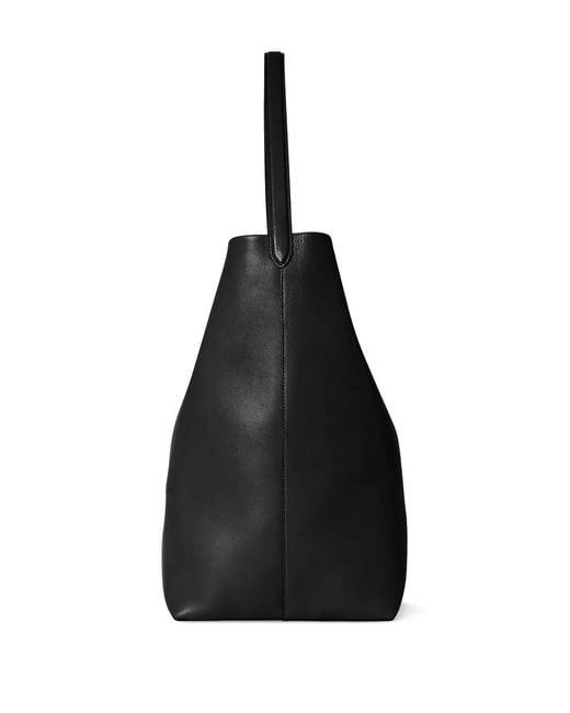 The Row Black Park Slouchy Leather Tote Bag