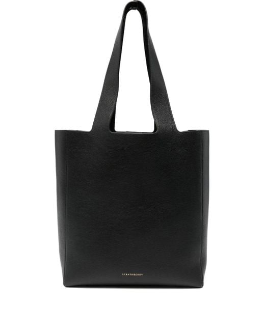Strathberry レザーハンドバッグ Black