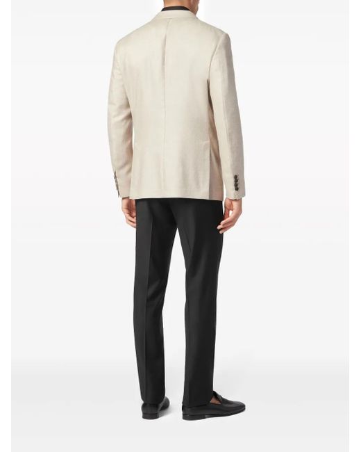 Billionaire Natural Logo-Patch Single-Breasted Blazer for men