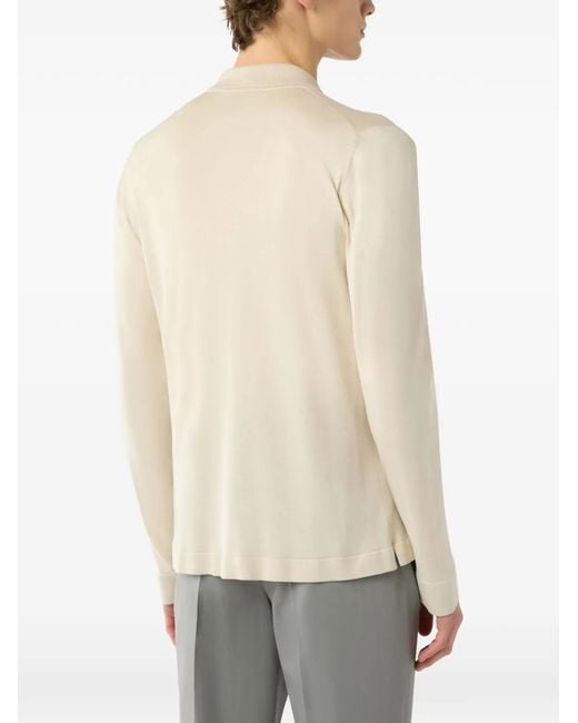 Lardini White Silk Knitted Shirt for men