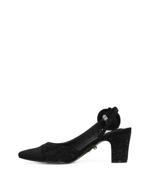 Twentyfourhaitch Black Esea Crystal-Embellished Floral-Detail Pumps