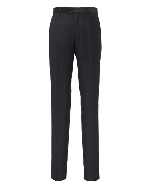 Maurizio Baldassari Blue Wool Trousers for men