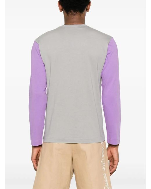 COMME DES GARÇONS PLAY Purple Heart-Patch T-Shirt